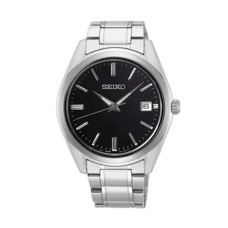 Miesten rannekellot Seiko SUR311P1 Musta Hopeinen (Ø 40 mm)